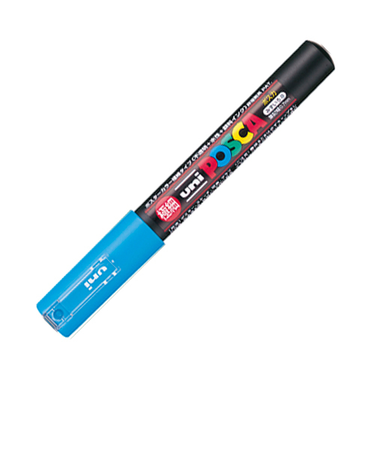 三菱鉛筆　ポスカ　極細　PC－1M　水色