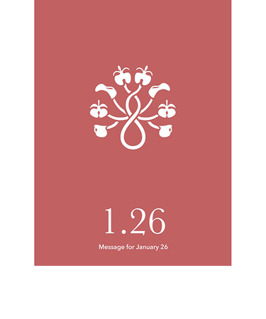 草紙堂　花結びメッセージカード　1月26日