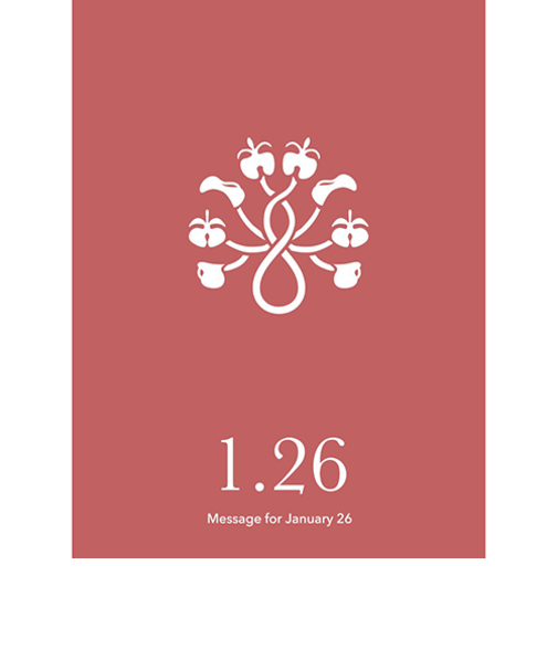 草紙堂　花結びメッセージカード　1月26日