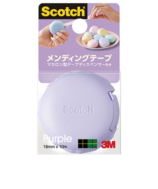 3M　スコッチ　メンディングテープ　ディスペンサー付き　810MCR　パープル