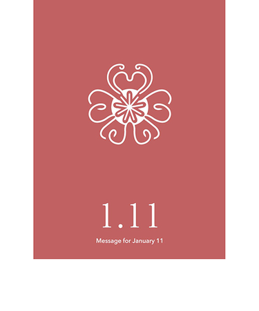 草紙堂　花結びメッセージカード　1月11日