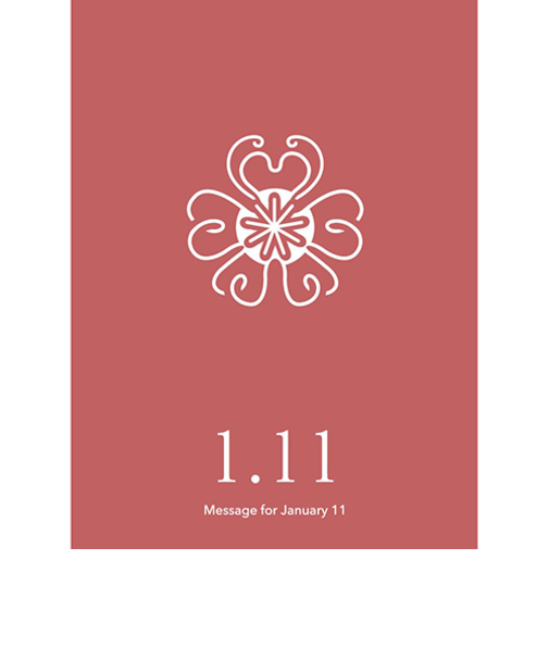 草紙堂　花結びメッセージカード　1月11日