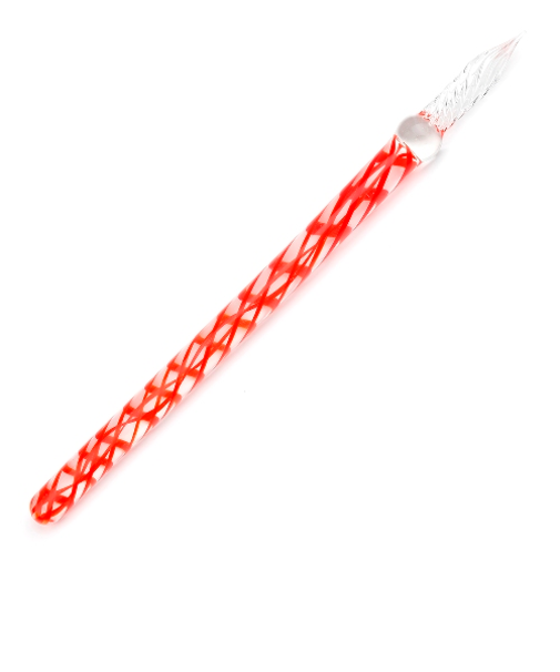 エルバン（HERBIN）　ガラスペン　らせん　hb21722　レッド