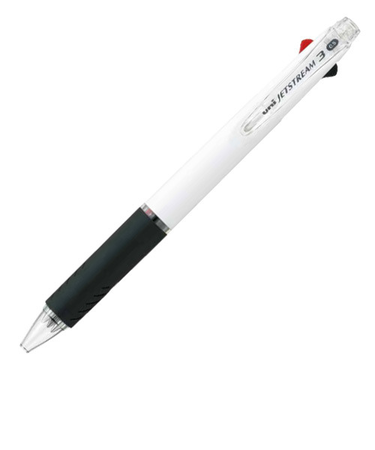 三菱鉛筆　ジェットストリーム　3色ボールペン　0.5mm　白