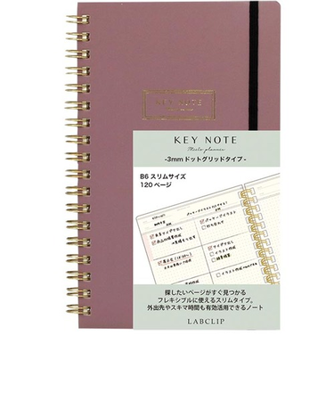 ラボクリップ（LABCLIP）　ミーツプランナー　キーノート　B6スリム　ピンク