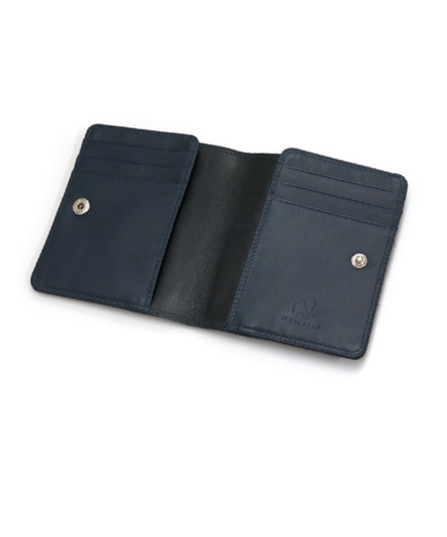マイウォリット（Mywalit）　VBスリム二つ折りウォレット　MY1174138　ブラック／ミッドナイトブルー