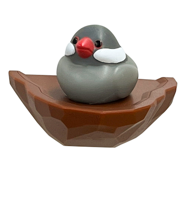 ビッテ（biite）　トリの巣　輪ゴムホルダー　ナミ文鳥