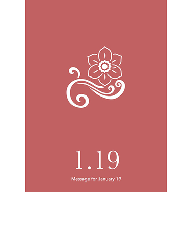 草紙堂　花結びメッセージカード　1月19日