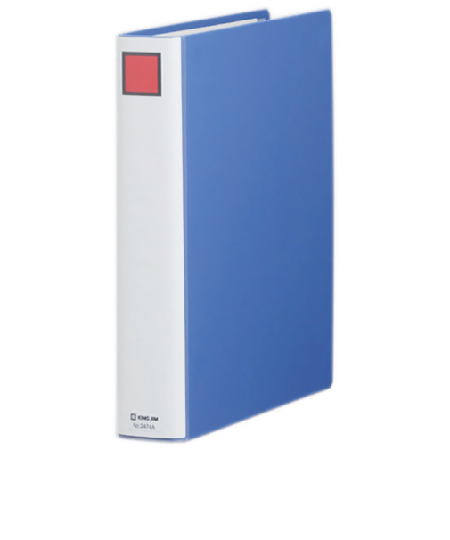 キングジム（KING　JIM）　キングファイル　スーパードッチ　脱着イージー　A4タテ型　とじ厚40mm　2474A　青