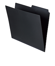 リヒトラブ（LIHIT　LAB.）　個別フォルダー　A4　F292－24　ブラック　3枚入