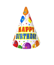 三角帽 バースデー 6個入 パーティーバルーン