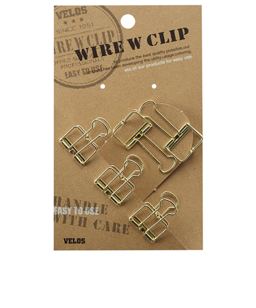 ワイヤーWクリップ　小　WDCP‐35　金　５個入