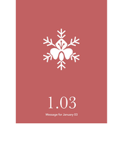 草紙堂 花結びメッセージカード 1月3日