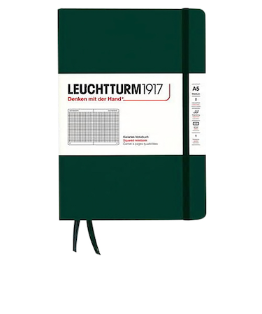 ロイヒトトゥルム1917（LEUCHTTURM1917）　ミディアム　A5　方眼　367257　フォレストグリーン