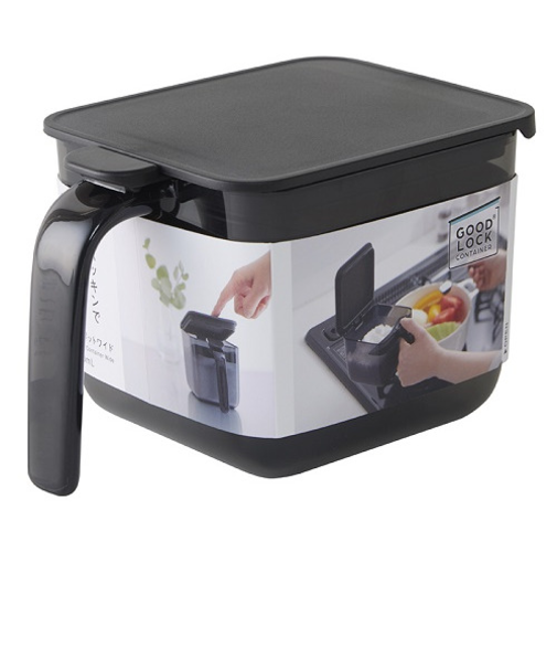 マーナ（marna）　調味料ポット　ワイド　K775　ブラック