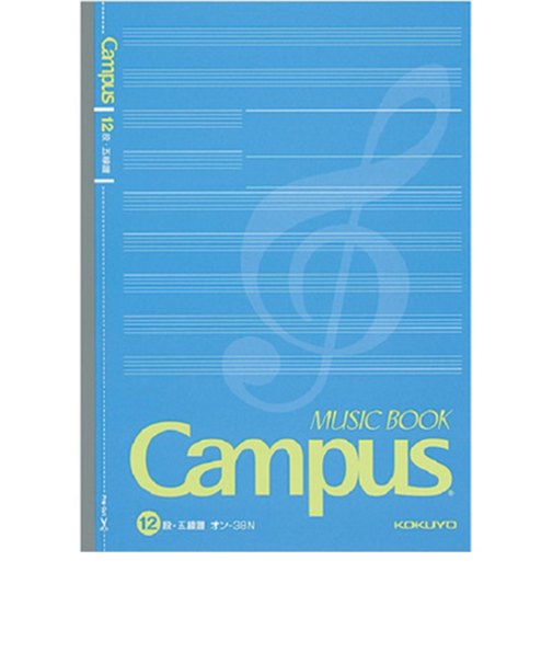 コクヨ（KOKUYO）　音楽帳（無線とじカットオフ）　5線譜・12段　オン-38