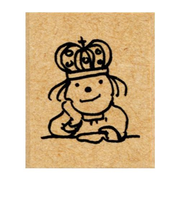 こどものかお　ピッコロスタンプ　0812－036　王子様／ほおづえ