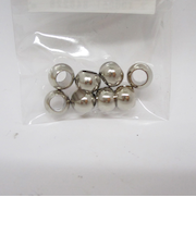 金属ビーズ（大）　シルバ－　8個入