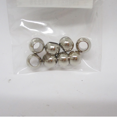 金属ビーズ（大）　シルバ－　8個入