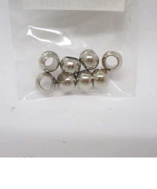 金属ビーズ（大）　シルバ－　8個入