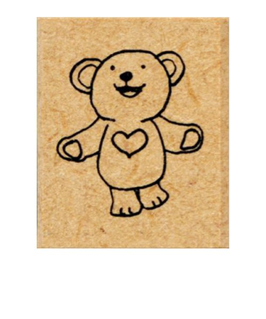 こどものかお　ピッコロスタンプ　0812－031　クマ／両手