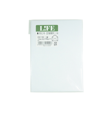 ライフ　洋封筒　洋形2号　郵便コード無　E511B　10枚入