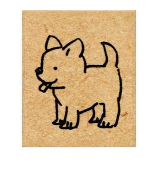 こどものかお　ピッコロスタンプ　0812－032　イヌ／横向き