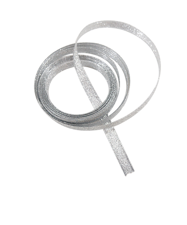 ゼットアンドケイ（Z＆K）　ダブルサテンリボン　6mm　40－645　シルバー