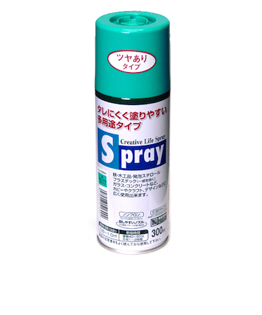 アサヒペン　スプレー　300ml　ツヤあり　カジュアルグリーン