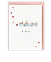 ホールマーク（Hallmark）　グリーティングカード　多目的　タイニー・アニマル・テイル　816599　はりねずみとハート2