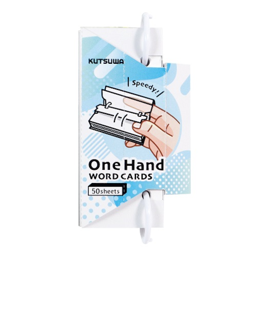 クツワ　ワンハンド単語カード　大　SC233　ブルー