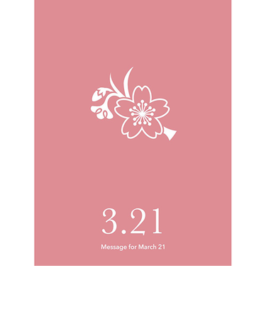 草紙堂　花結びメッセージカード　3月21日