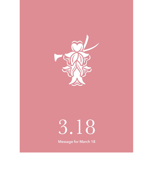 草紙堂　花結びメッセージカード　3月18日