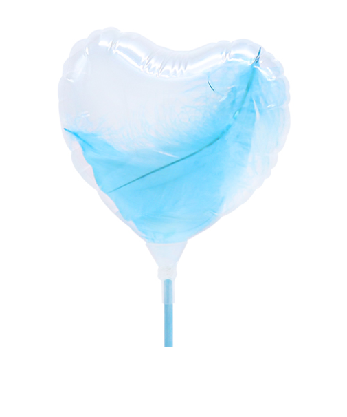 スティックバルーン　115mmHクリアフェザー　KIS25757　ハピネスブルー