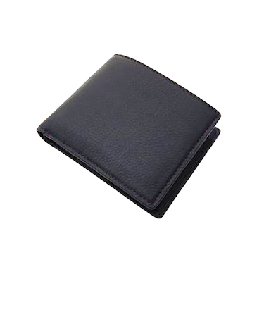 ブレイリオ　YAKレザー二つ折り小銭入れ付き札入れ　123‐15　ブラック×ワイン