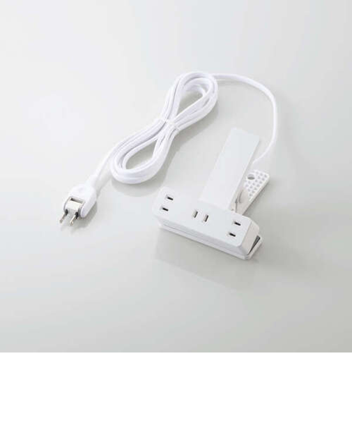 エレコム（ELECOM）　シャッター雷ガード付クリップタップ　2.5ｍ　ホワイト