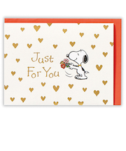 ホールマーク（Hallmark）　グリーティングカード　多目的　立体　スヌーピー　816643　ゴールドハート2