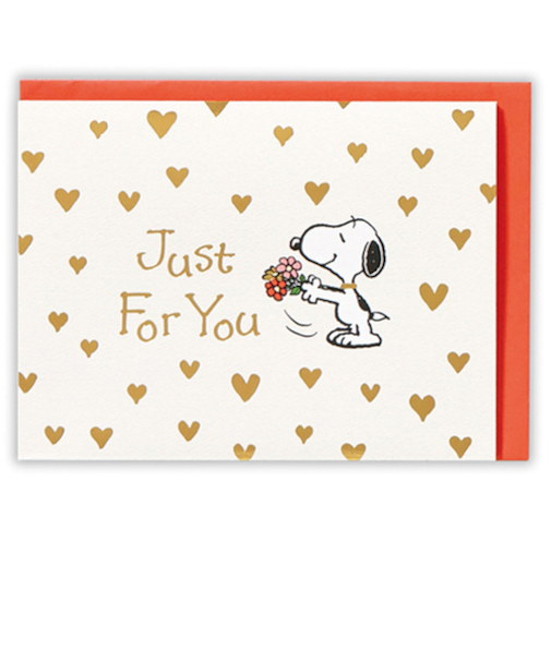 ホールマーク（Hallmark）　グリーティングカード　多目的　立体　スヌーピー　816643　ゴールドハート2