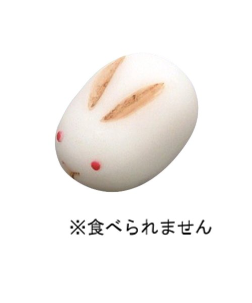 和菓子マグネット　兎饅頭　白