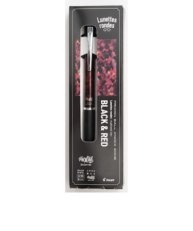 パイロット（PILOT）　　フリクションボールノックゾーン　0.5mm　Lunettes　rondes　CSLFBKZLUHBR　ブラック＆レッド