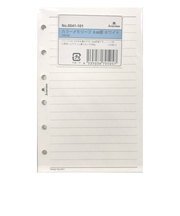 アシュフォード（ASHFORD）　メモリーフ　6mm罫　ミニ6　0041－101　ホワイト