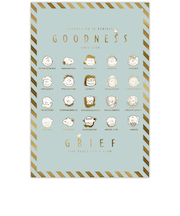 ホールマーク（Hallmark）　ポストカード　PEANUTS　コミック生誕75周年　スヌーピー　金箔加工　841652　善と悲しみ