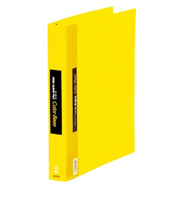 キングジム（KING　JIM）　クリアーファイルカラーベース差し替え式　A4S　139W　黄