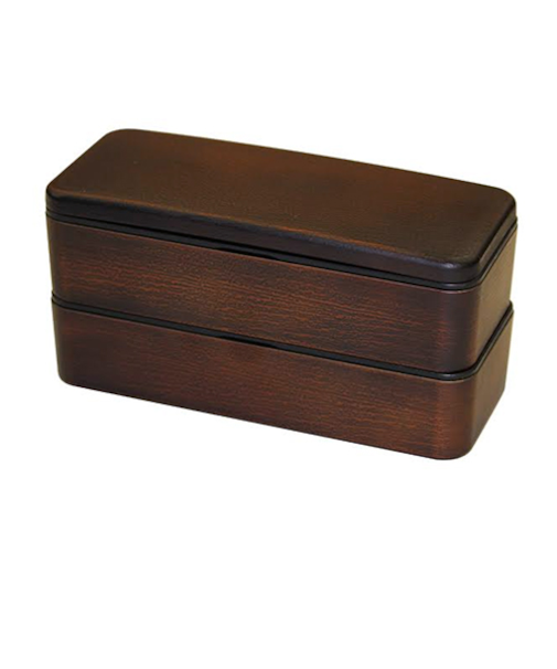 ミタニ　山中塗　木目スクウェア弁当　栃木目　600mL