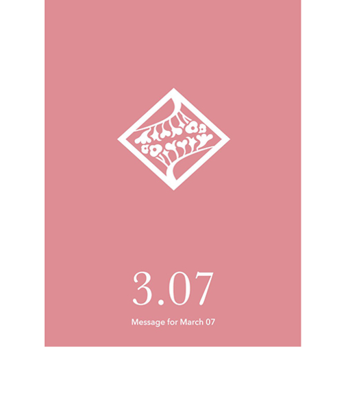 草紙堂　花結びメッセージカード　3月7日