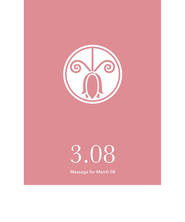 草紙堂　花結びメッセージカード　3月8日