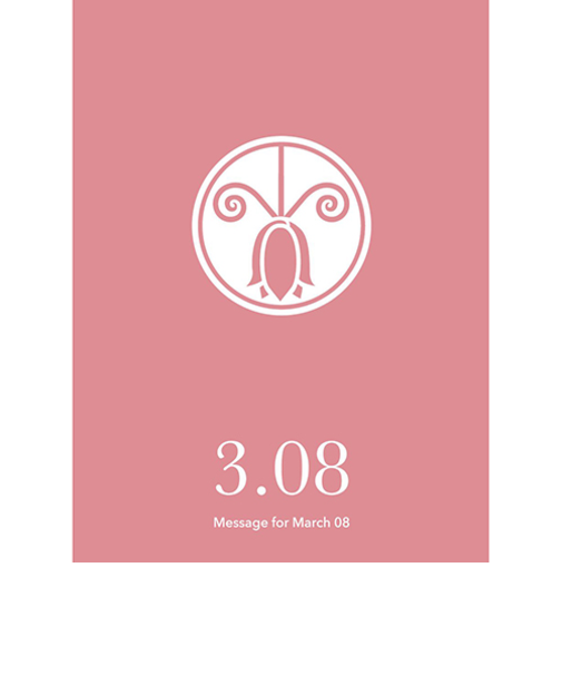 草紙堂　花結びメッセージカード　3月8日