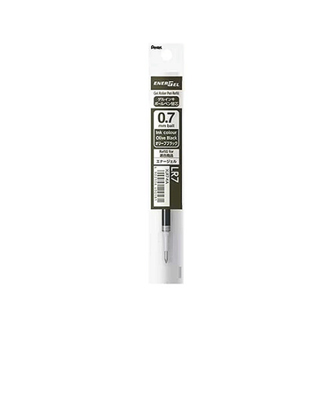 ぺんてる（Pentel）　ジェルボールペン替芯　0.7mm　XLR7-KA　オリーブブラック