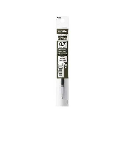 ぺんてる（Pentel）　ジェルボールペン替芯　0.7mm　XLR7-KA　オリーブブラック