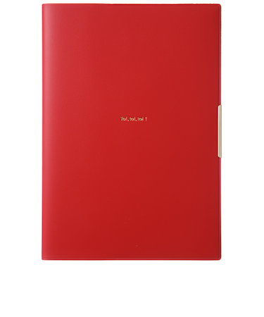 【2025年9月始まり】　ラコニック（LACONIC）　仕事計画　トイトイトイ　A5　マンスリーブロック　LAMS87-200　レッド　月曜始まり